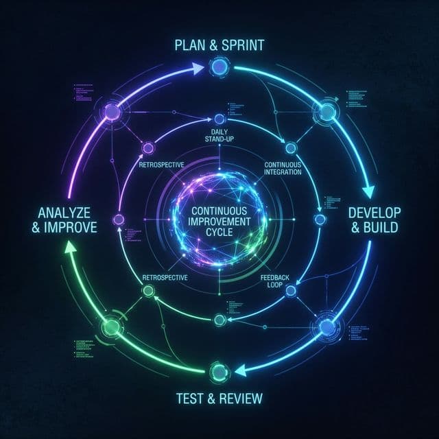週次運用サイクルのワークフロー図