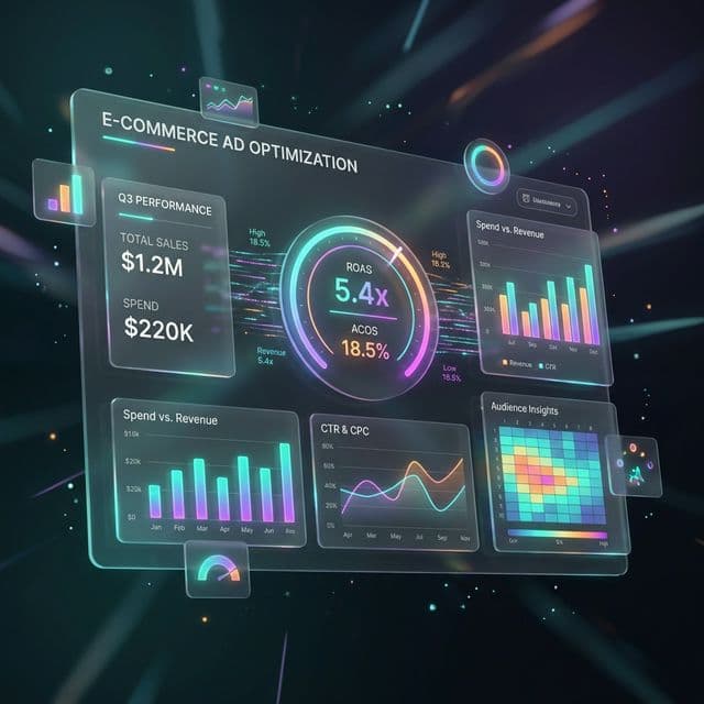 広告最適化メトリクスのダッシュボード
