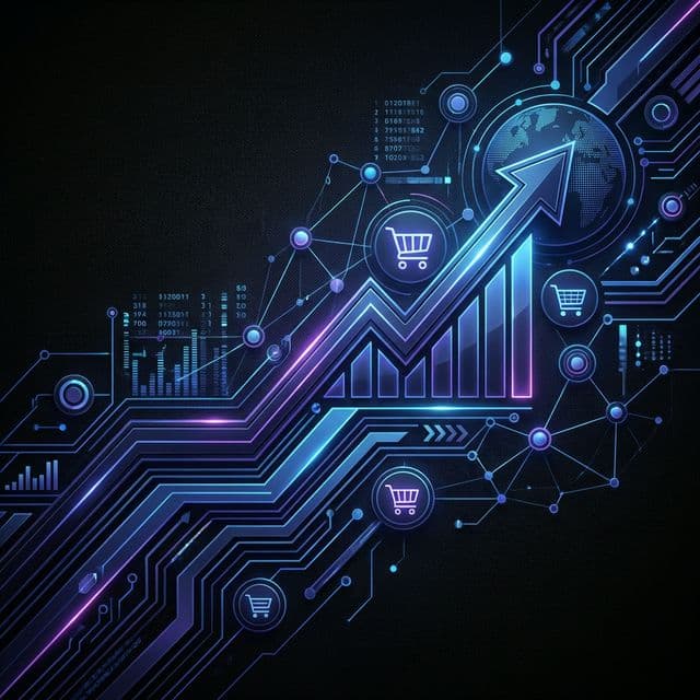 Amazon SP広告のデータ分析とeコマース成長を表すビジュアル